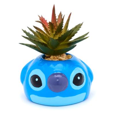 Macetero con planta artificial Stitch,