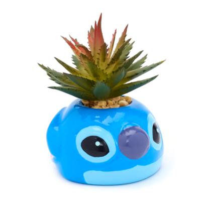 Macetero con planta artificial Stitch,