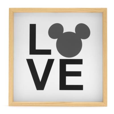 Disney Store Mickey Mouse Homestead LOVE Wall Decor ShopDisney