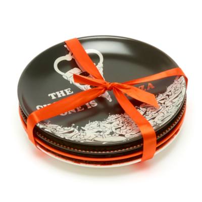 Disney Store Pizza Planet Plates, Set of 4