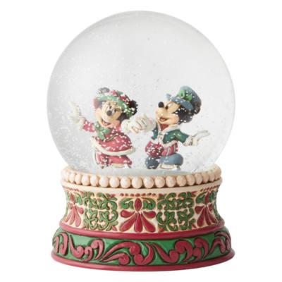 Enesco Mickey and Minnie Splendid Skaters Snow Globe