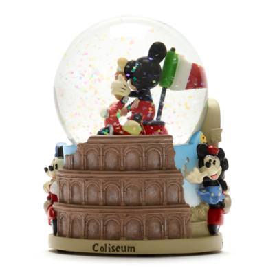 Disney Store Mickey and Minnie Rome Snow Globe