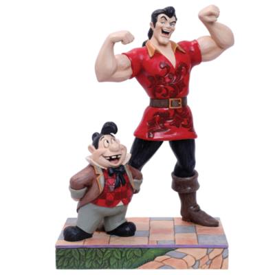 Enesco Gaston and LeFou Muscle-Bound Menace Disney Traditions Figurine