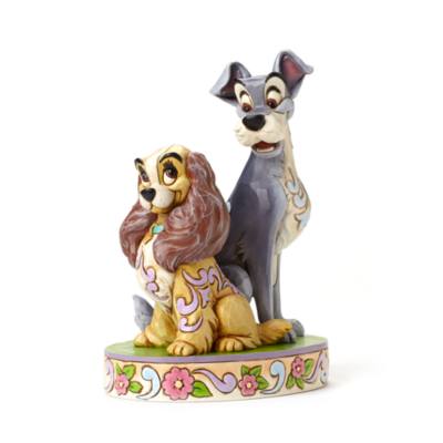 Enesco Lady and the Tramp Opposites Attract Disney Traditions Figurine