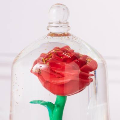Enchanted Rose Bell Jar, Beauty and the Beast