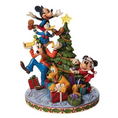 Enesco Mickey and Friends 'Merry Tree Trimming' Disney Traditions Figurine