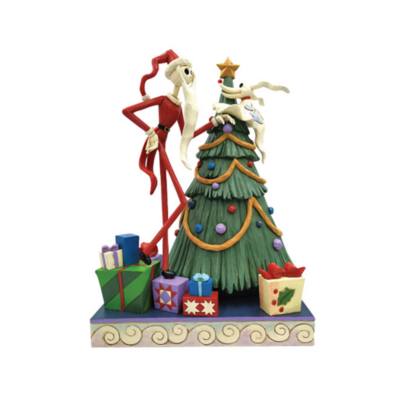 Enesco Santa Jack with Zero 'Decking the Halls' Disney Traditions