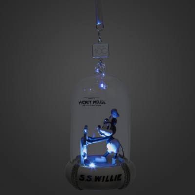 Steamboat Willie Light-Up and Sound Living Magic Disney100 Eras Sketchbook Hanging Ornament