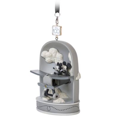 Micky und Minnie - Bruchlandung - Disney100 Eras Kollektion - Sketchbook Ornament Kollektion - Dekorationsst&uuml;ck zum Aufh&auml;ngen