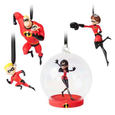 Disney Store Incredibles 2 Hanging Ornaments, Set of 4