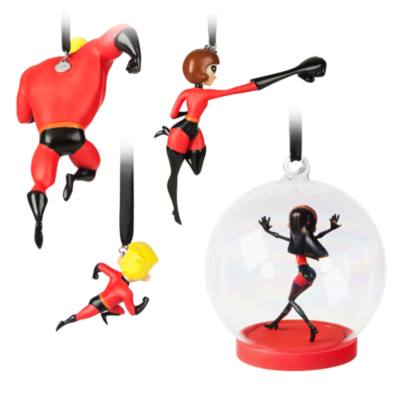 Disney Store Incredibles 2 Hanging Ornaments, Set of 4