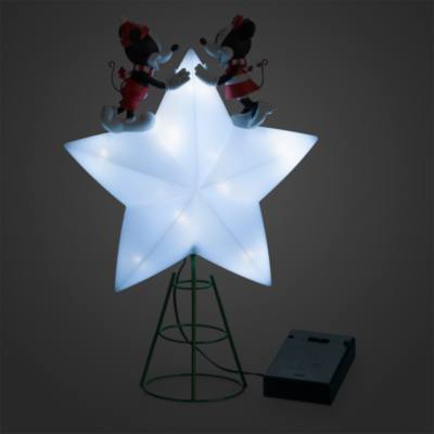 Puntale albero di natale con luci Holiday Cheer Topolino e Minni Disney Store