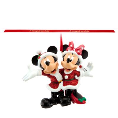 Disney Store Mickey and Minnie Festive Hanging Ornament