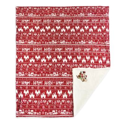 Mickey and Minnie Holiday Cheer Fleece Throw
