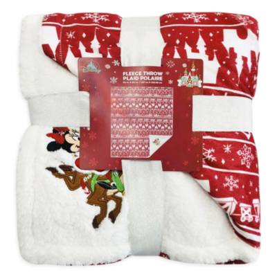 Mickey and Minnie Holiday Cheer Fleece Throw