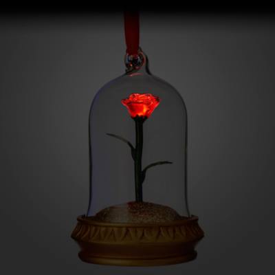 Enchanted Rose Light-Up Hanging Ornament