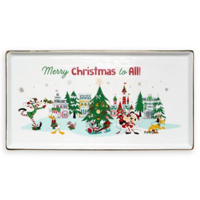 Disney Store Mickey and Friends Holiday Cheer Serving Dish