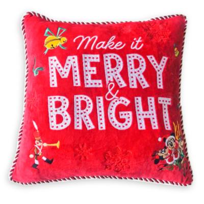 Disney Store Mickey and Friends Holiday Cheer Cushion