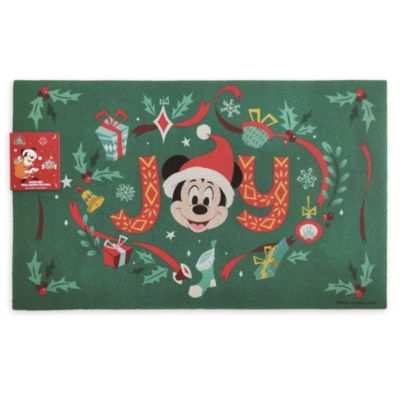 Disney Store Mickey and Minnie Holiday Cheer Door Mat