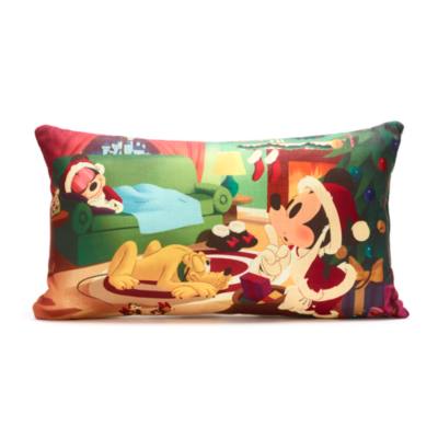 Disney Store Mickey, Minnie and Pluto Festive Cushion