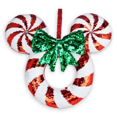 Disney Store Mickey Mouse Icon Sequined Christmas Wreath