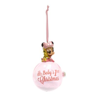 2022 Babys First Christmas Minnie Mouse Ornament Disney Store Minnie Mouse First Christmas Hanging Ornament | Shopdisney