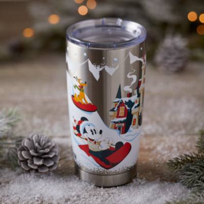 Disney Store Mickey and Friends Festive Travel Tumbler