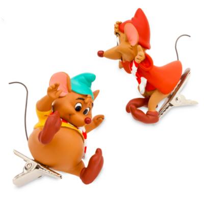 Disney Store Gus and Jaq Clip-On Ornaments, Cinderella
