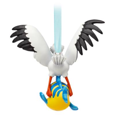 Disney Store Scuttle and Flounder Hanging Ornament, The Little Mermaid
