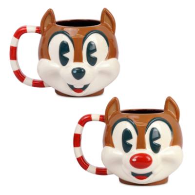 Disney Store Chip 'n' Dale Walt's Holiday Lodge Mugs
