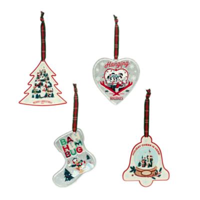 Disney Store Mickey and Friends Metal Hanging Ornaments, Set of 4