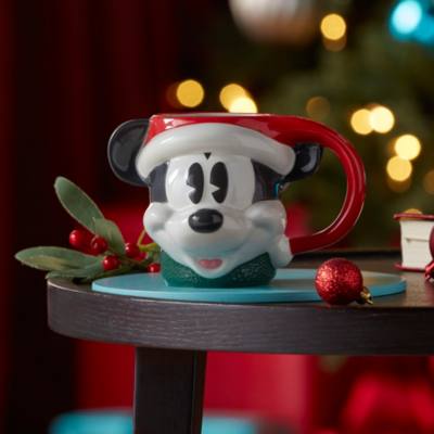 Mickey Mouse Vintage Christmas Figural Mug