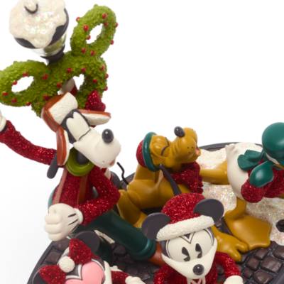 Disney Store Mickey and Friends Vintage Christmas Musical Figurine