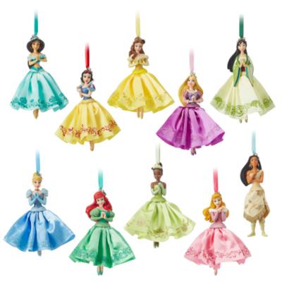 Disney Store Disney Princess Hanging Ornaments, Set of 10