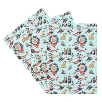 Disney Store Mickey and Friends Festive Wrapping Paper