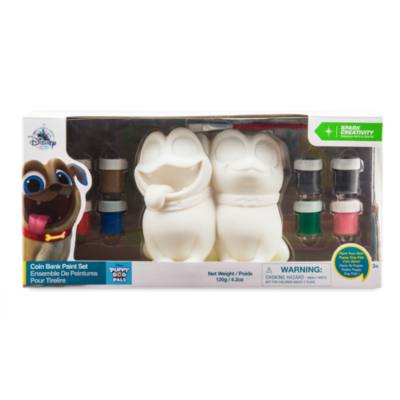 Disney Store Puppy Dog Pals Money Bank Paint Set