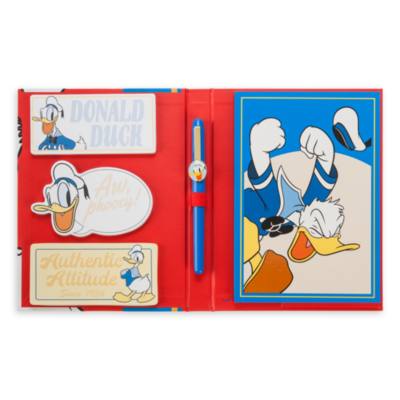 Disney Store Donald Duck Notebook and Sticky Notes Set