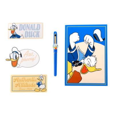 Disney Store Donald Duck Notebook and Sticky Notes Set