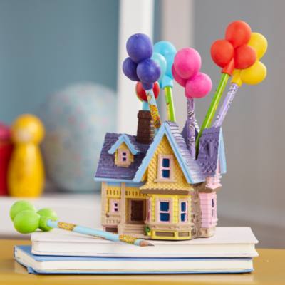 Disney Store Up Pencil Holder and Pencils