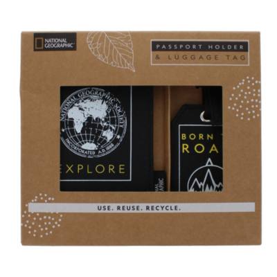 Disney Store National Geographic Passport Holder and Luggage Tag Set