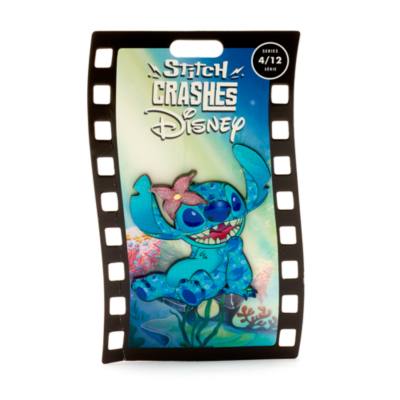 Disney Store The Little Mermaid Stitch Crashes Disney Jumbo Pin, 4