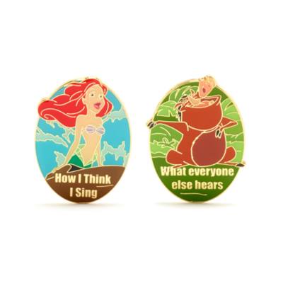 Disney Store Ariel and Pumbaa 'How I Sing' Pin Set