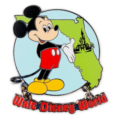 Walt Disney World Pin S Mickey Et Ses Amis En Forme De Carte De Floride 50e Anniversaire Shopdisney