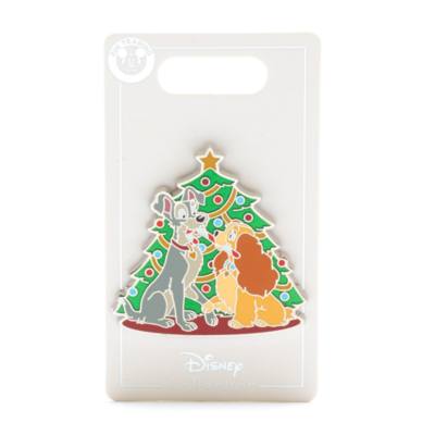 Disney Store Lady and the Tramp Christmas Pin