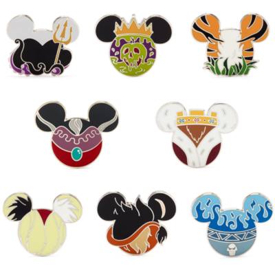 Disney Store Disney Villains Mickey Icon Mystery Pin Set