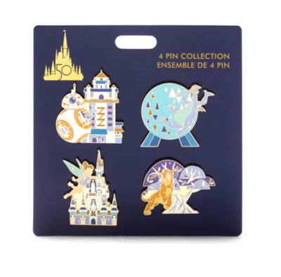 Walt Disney World 50th Anniversary Castle Pin Set