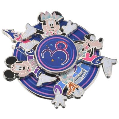 Disneyland Paris Mickey and Friends 30th Anniversary Spinner Pin