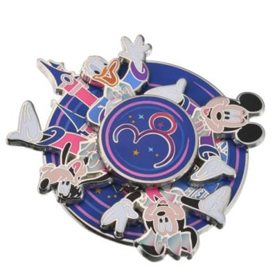 Disneyland Paris Mickey and Friends 30th Anniversary Spinner Pin