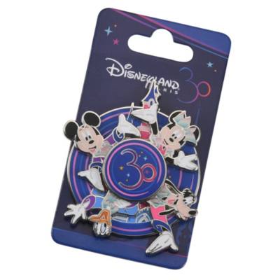 Disneyland Paris Mickey and Friends 30th Anniversary Spinner Pin