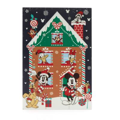 Estampado de madera navide&ntilde;o Mickey y sus amigos